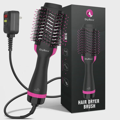 Black hair straightener brush 1000W