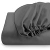 Wrinkle-Resistant Microfiber Fitted Sheet + Pillowcase Set, Gray