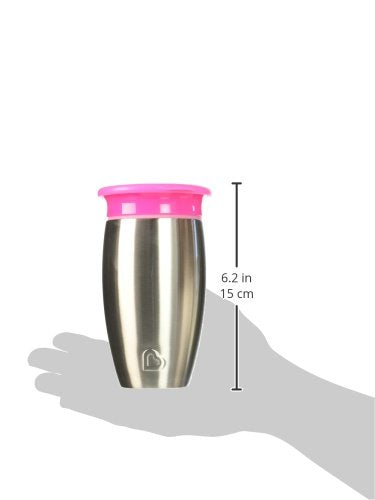 360 Stainless steel baby sippy cup, pink color