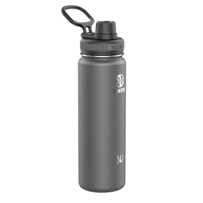 24oz Stainless Steel Water Bottle with Spout, Color: Graphite