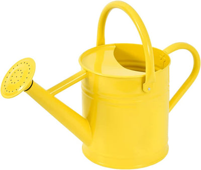 1 Gallon Metal Watering Can, Yellow