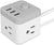 USB power strip, with 3 outlets, 4.92 feet, Grey White