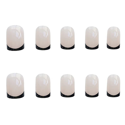 26 Pieces Acrylic False Nails Set (Color: Black)