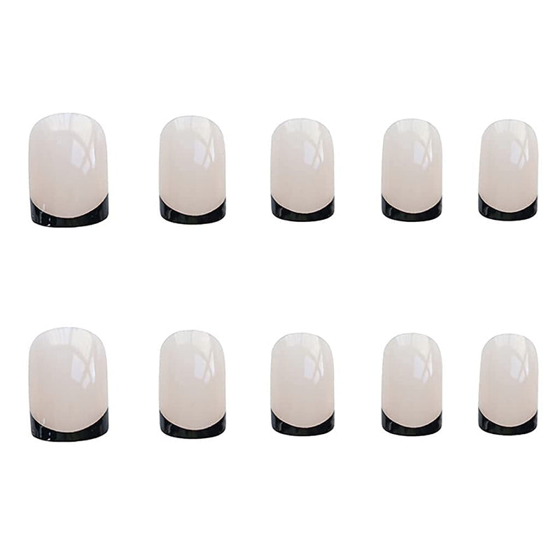 26 Pieces Acrylic False Nails Set (Color: Black)