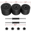 Dumbbell Set Adjustable Free Weight Set, Black, 20kg