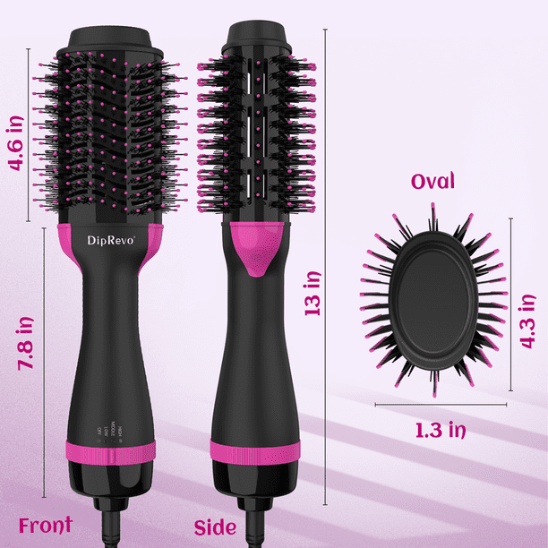 Black hair straightener brush 1000W