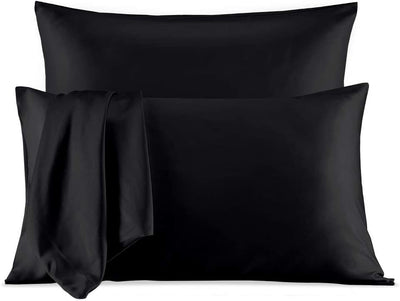 2 Pack Pillowcases, Size 20" x 30", (Black)