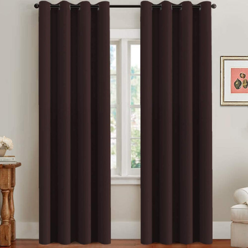 Curtains, Sage 2 Panels, 52" W x 96" L,	Chocolate Brown