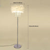 Modern glass floor lamp, white lampshade, 3 lights