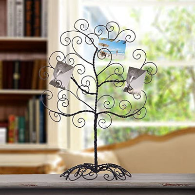 twisted iron photo tree, black with antique finish