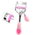 Stainless steel eyelash curler with brush