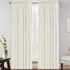 Semi Sheer Natural Linen Curtains for Bedroom (Ivory, 52 "W x 84" L)