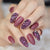 false nails tips,grape purple burgundy rhinestones, Color: Z970