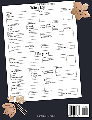 Notary journal, The Organized Boss Press