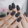 False Nails Full Nails, (Matte Black), Color: Z974