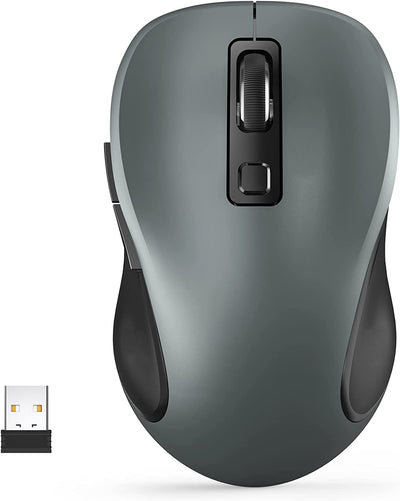 Wireless mouse with 6 buttons, (light grey)