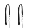 Whistles with carabiner and lanyard, 2 pieces (Silver)