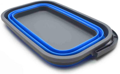 3.06 Gallon Rectangular Collapsible Bucket, Color: (blue)