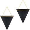 2 Set Rustic Gold Metal Hanging Planter Wall Decor