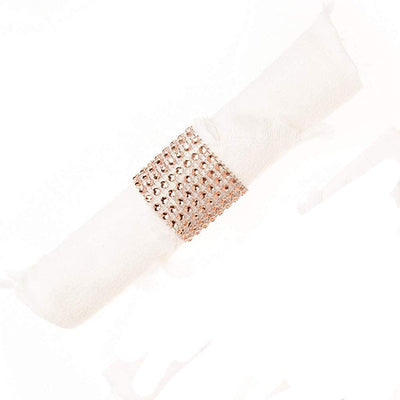 120 Eight Row Rhinestone Napkin Rings, (Pink)