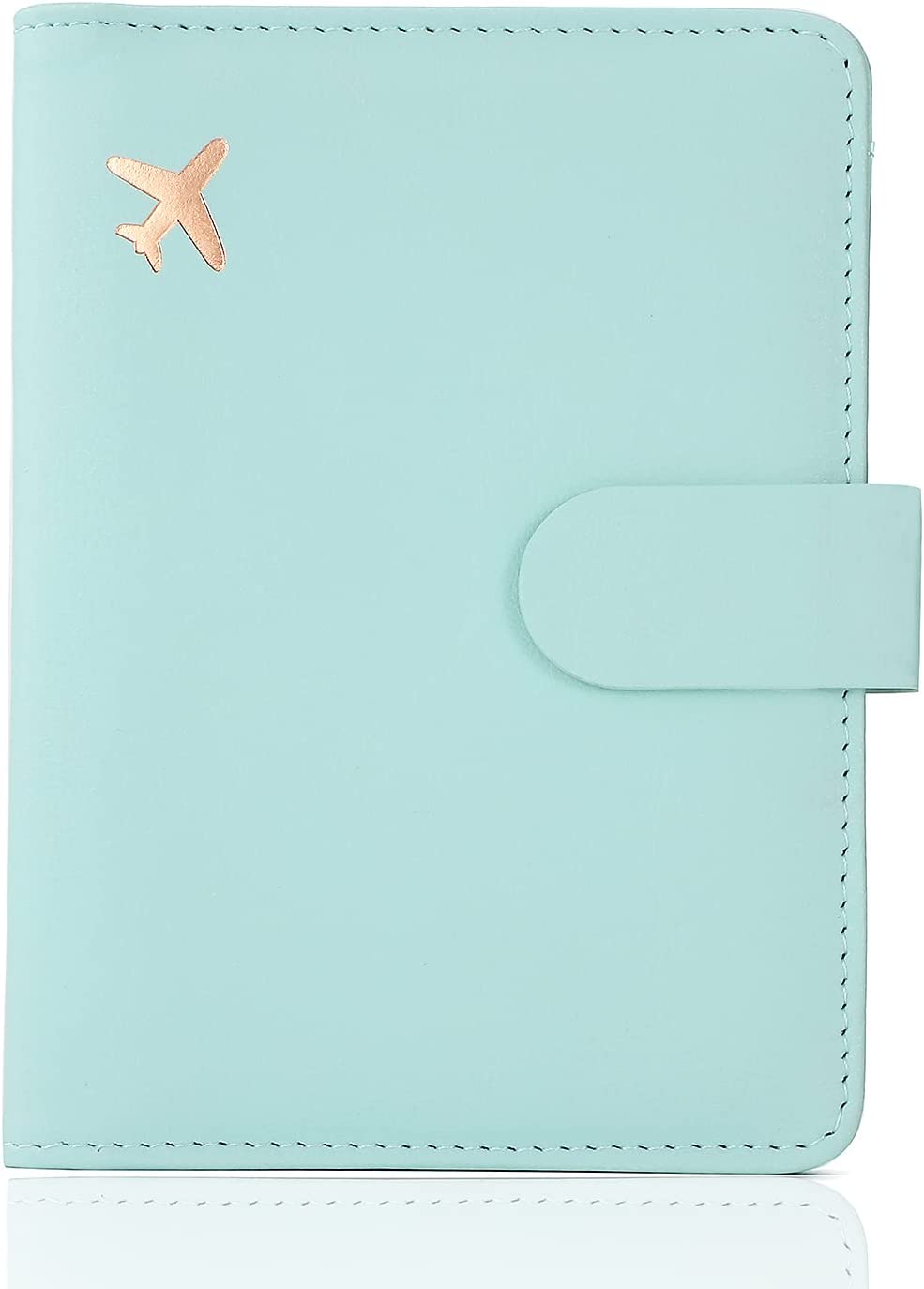 Passport cover with Card Slots for travel,  Aqua green