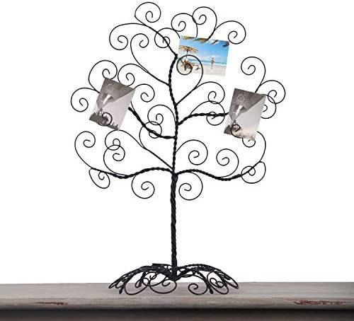 twisted iron photo tree, black with antique finish