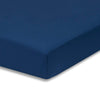 Fitted Microfiber Crib Sheet, Navy Blue Solid