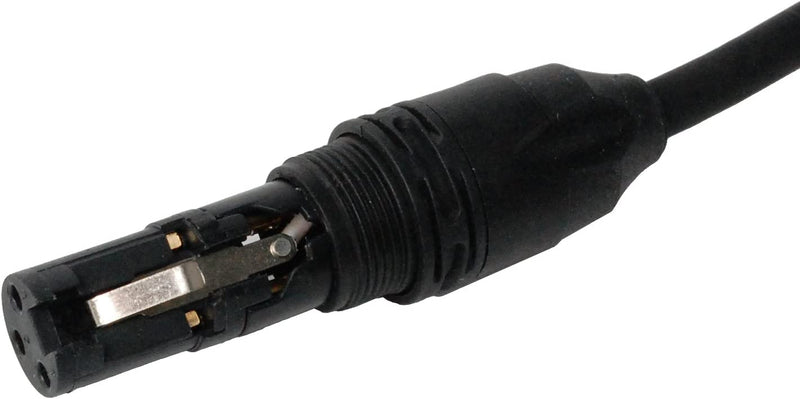 25ft Microphone Cable, XLR to XLR Angled Male, Color: Black