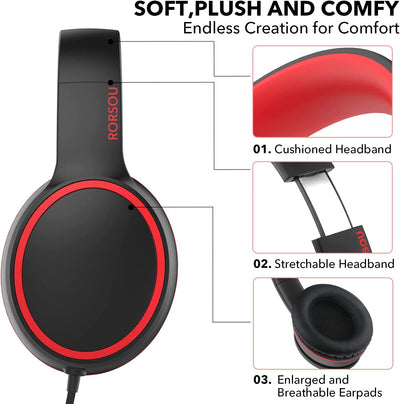 Headphones with microphone, (black)