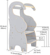 Montessori Learning Step 3 Levels Adjustable Elephant Style