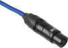 25ft Microphone Cable, XLR to XLR Angled Male, Blue