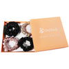 hair bows (4 pack, black, pink, champagne)