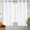 Blackout Curtains 2 Panel Set (42" x 63", Pure white)