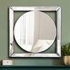 12x12" Square Mirror Wall Decor (Silver Yuan)