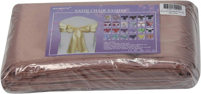 Satin Chair Bows for Chair Decoration, (Rose Gold, 50)