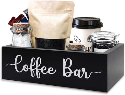 Coffee Bar Wooden Box Coffee Station Holder