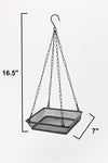 Hanging Bird Feeder Tray, Metal Mesh