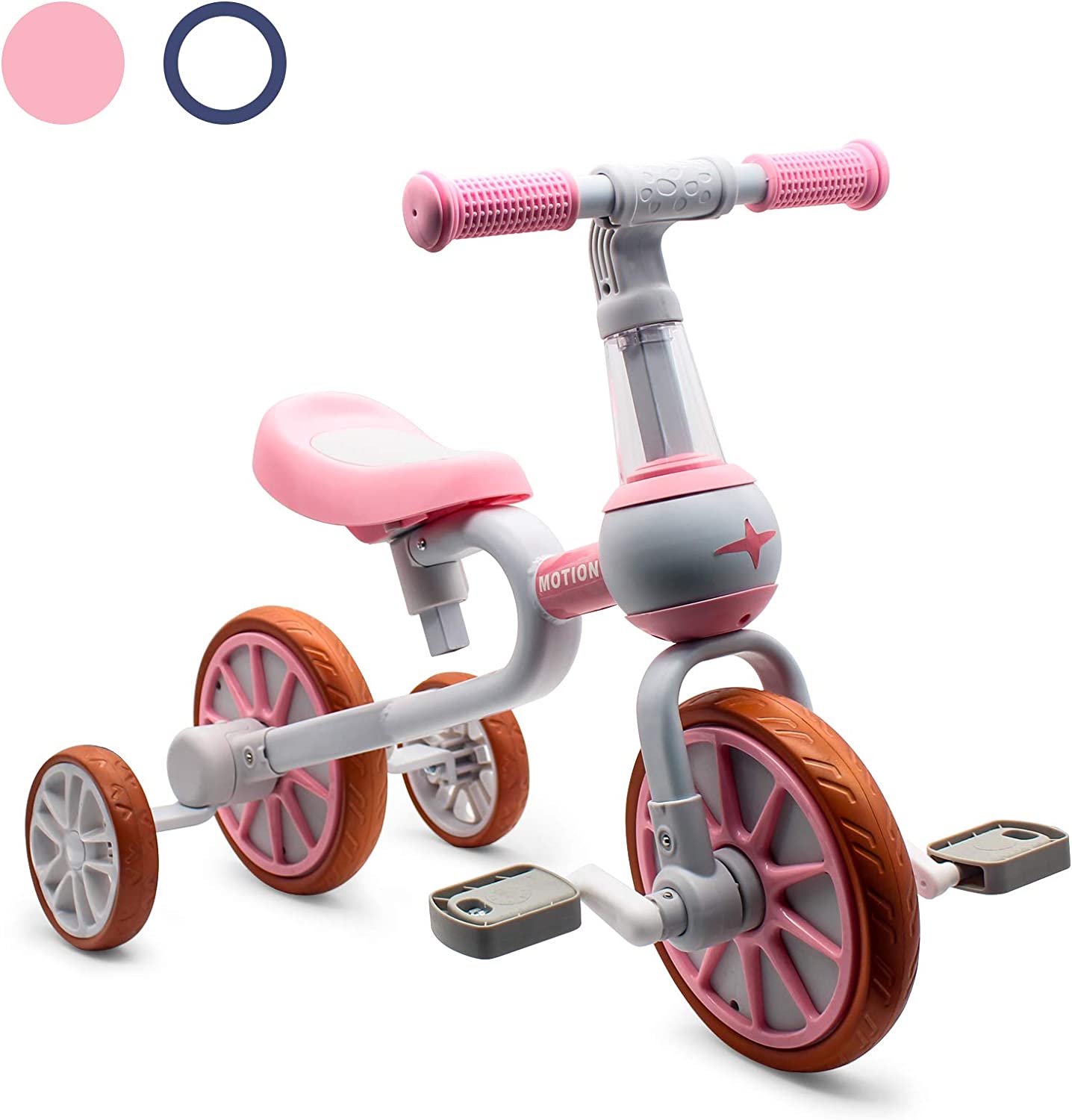 3 in 1 tricycles for children (adjustable seat) Pink