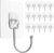 Large 22 lb (Max) Adhesive Wall Hooks Made of Sturdy Stainless Steel, 16-Pack