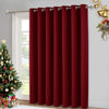 Blackout Sliding Door Blinds - (Burgundy Red, 100 '' wide x 84 'long)