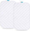 Waterproof Crib Mattress Cover, 2-Pack (White Bamboo)