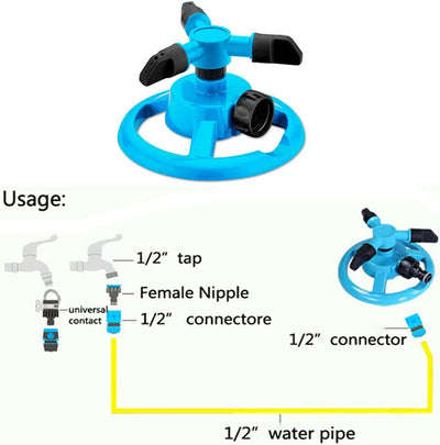 Automatic Lawn Sprinkler, 3000 sq. Ft. Coverage