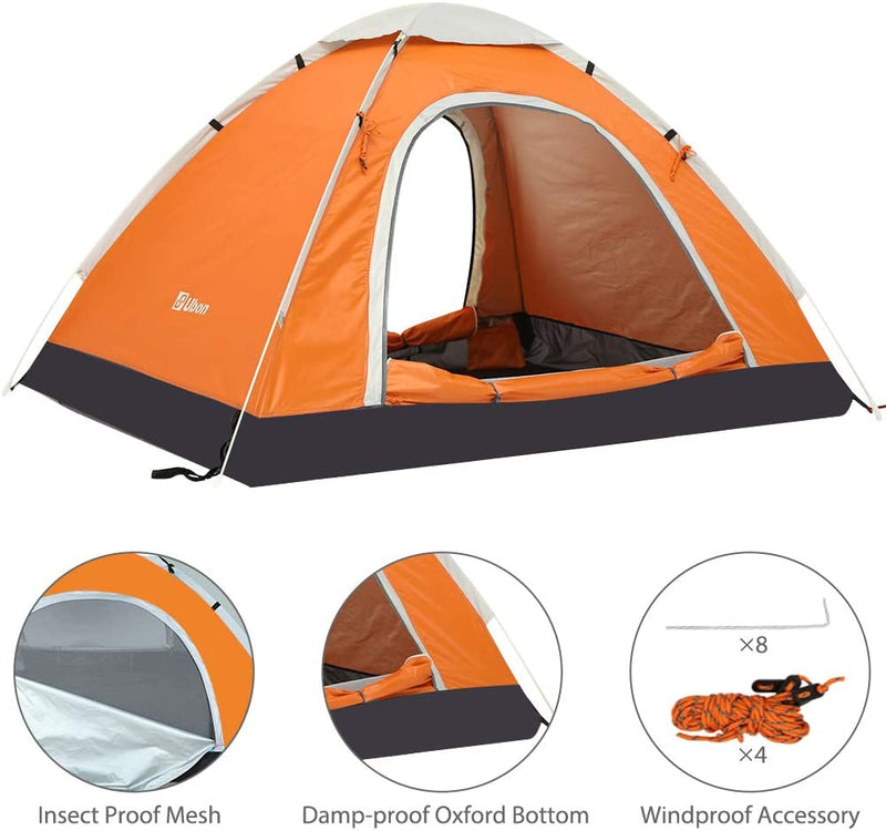 2/3 person lightweight instant tent, orange