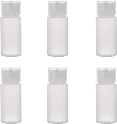 Empty Plastic Bottles, 1 oz (30 ml), 6-pack with Labels