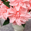 11 artificial dahlia flower heads, (pink)