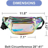 Holographic Fanny Pack, Color: Iridescent, 13.62 x 7.32 x 1.85