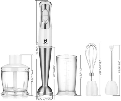 5-in-1 8-Speed Stick Blender with 500ml Food Grinde