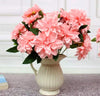 11 artificial dahlia flower heads, (pink)