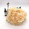 10 Artificial Dahlia Flower Heads, (Champagne)