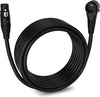 25ft Microphone Cable, XLR to XLR Angled Male, Color: Black